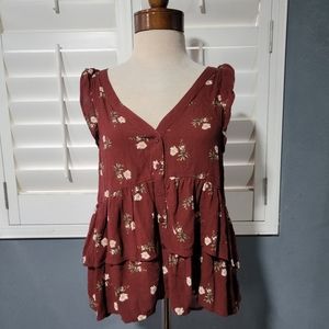 NEW American Eagle Outfitters Floral Sleeveless Top